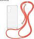 Sonique Armor Clear Silicone Case with Cord for...