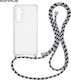 Sonique Armor Clear Silicone Case with Cord for...