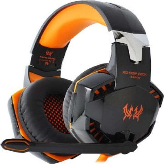 ZY-913 Over Ear Gaming Headset with Connection USB Orange