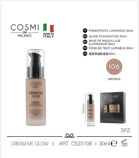 Cosmi Italia Glow Liquid Foundation N.106