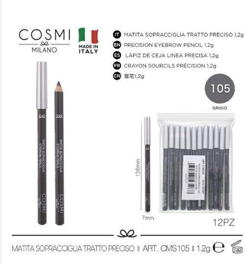 Cosmi Italia Precision Augenbrauen-Make-up Bleistift N.105
