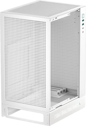 Deepcool CH170 Digital Геймърска Мини Кула Компютърна Кутия с Страничен Прозорец Бяла