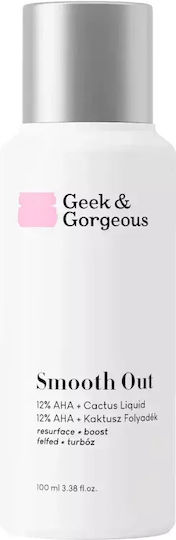 Geek & Gorgeous Smooth Out Facial Toning Liquid with Glycolic Acid AHA and Panthenol 100ml