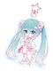 Hatsune Miku Kawaii Sommerzeit Schlüsselanhänger