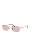 Miu Miu Unisex Γυαλιά Ηλίου με Χρυσό Μεταλλικό Σκελετό και Ροζ Φακό