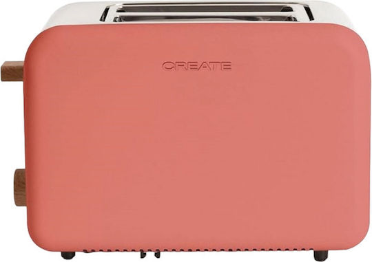 Create Retro Φρυγανιέρα 2 Θέσεων 850W Πορτοκαλί