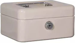 Sax Mini Geldkassette 12,5x9,5x6,2 Schlüssel Beige