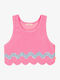 Kids' Crop Top Short Sleeve Pink