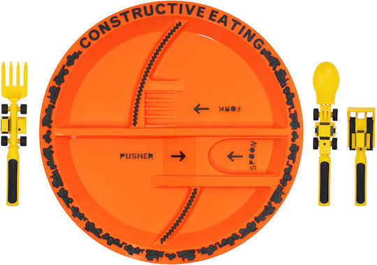Παιδικό Σετ Φαγητού Constructive Eating Construction 4 Τεμαχίων Πιάτο