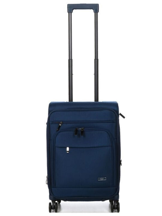 Airtex Paris Βαλίτσα Ταξιδίου Καμπίνας Υφασμάτινη Μπλε με 4 Ρόδες Ύψους 55εκ.