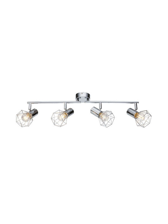 Vivalux Spot with 4 Lights and with Socket E14 in Silver Color