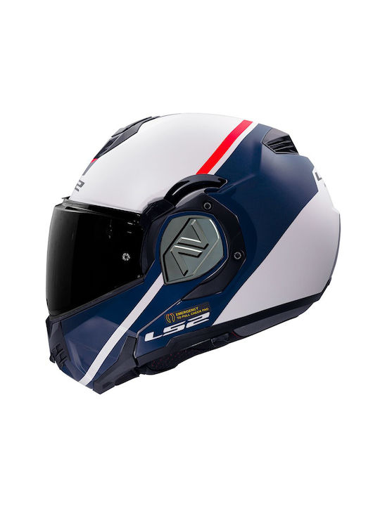 LS2 Advant FF906 Swipe Blau Weiß Rot Motorradhe...