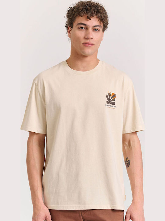 Funky Buddha T-shirt Μπεζ