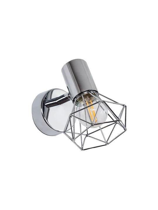 Vivalux Single Spot with Socket E14 in Silver Color