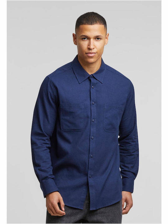 Urban Classics Дълъг ръкав Риза Navy
