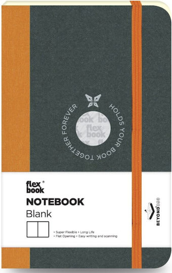 The Writing Fields FlexBook Notebook with Blank Pages and Elastic White