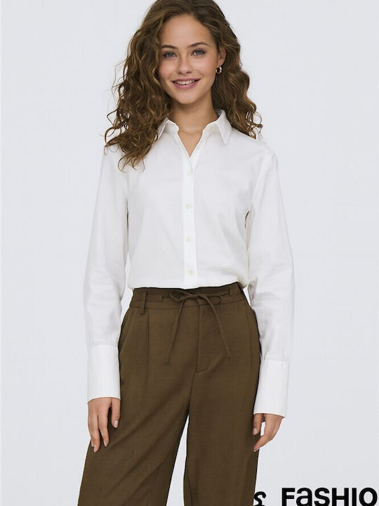 Long Sleeve Women's Shirt Bright White