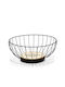 ArteLibre Fruit Bowl Metallic Black 28x28x31cm