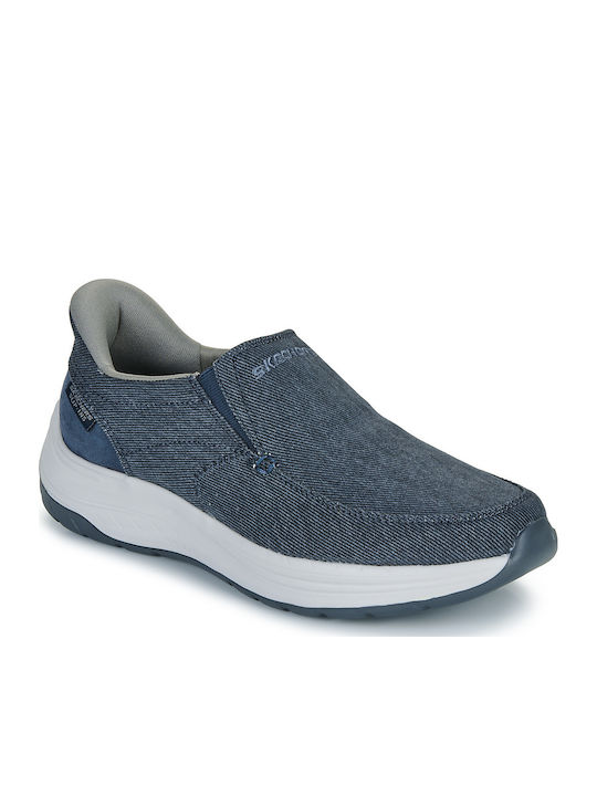 Dual Gore Canvas Men's Slip-Ons Blue
