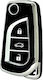 Protective TPU Smart Key Case for Toyota Type 3 Buttons