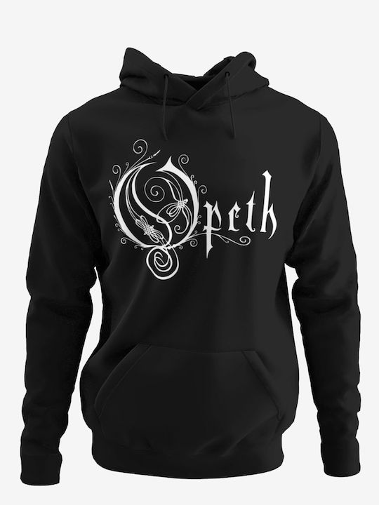 Hanorac Opeth Logo Alb Negru