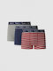 Slipuri pentru bărbați Blue/red/grey 3Pachet