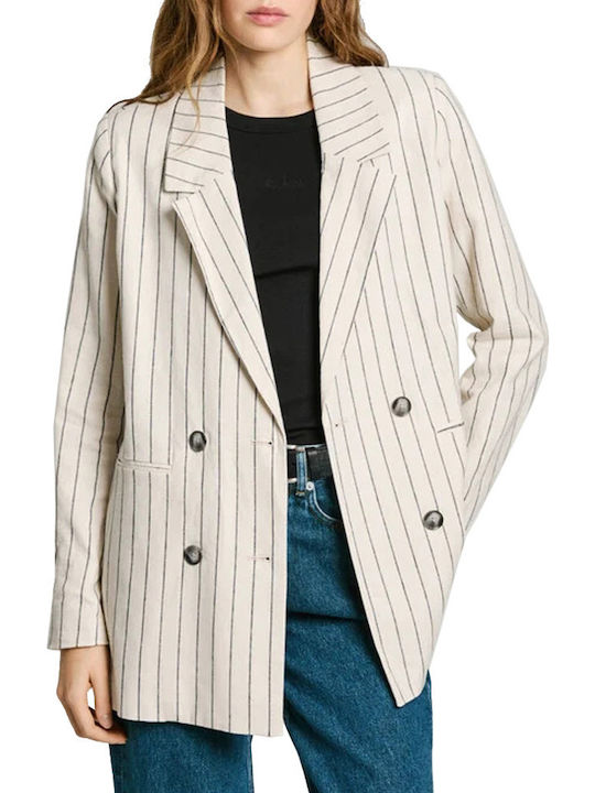 Pepe Jeans Damen Blazer Beige