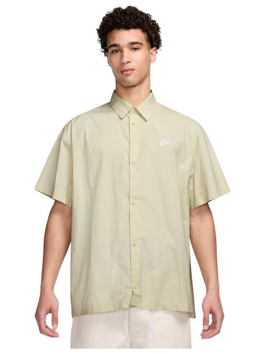 Nike Club Oversized Button Shirt Kurzärmlig Bau...