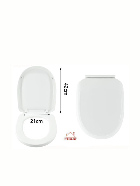 ForHome Καπάκι Λεκάνης Πλαστικό 37x43.5cm Λευκό