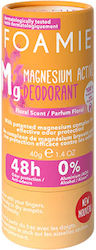 Foamie Happy Day Magnesium Active Floral Αποσμητικός Κρύσταλλος 48h σε Stick Χωρίς Αλουμίνιο 40gr