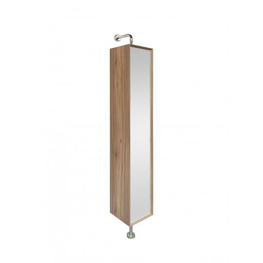 Inter Ceramic Icp 2525 Bathroom Column Pvc Rotating Moisture Resistant Waterproof 1500x250 Mm Wood Finish
