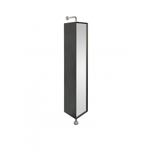 Coloană de baie Inter Ceramic Blake Icp 2525mb Mdf Rotativă Rezistentă la Umiditate 1500x250 mm Negru