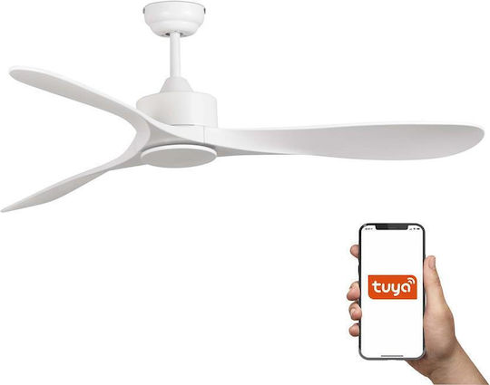 Faro Barcelona Luzon L TUYA Ceiling Fan 132cm White