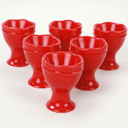 Hermia Чаша за яйца Керамика Червена 6pcs