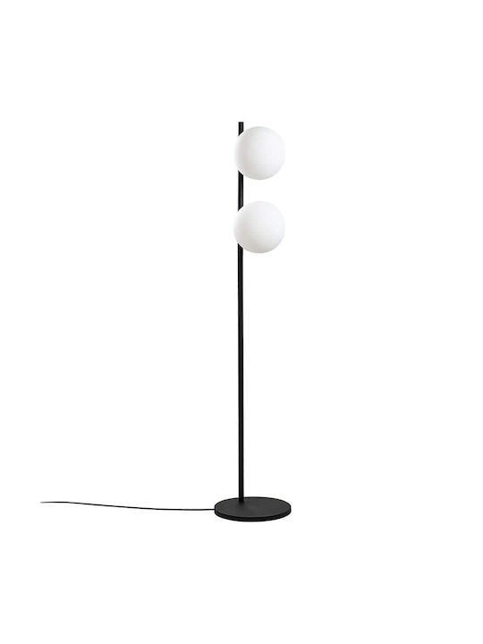 Opviq Dual Floor Lamp H155xW30cm. with Socket for Bulb E27 Black