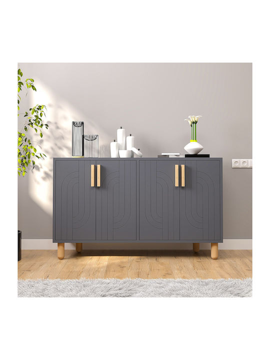 Bufet Rodney Anthracite-oak 120x29.6x73.6cm