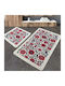 L'Εssentiel Maison Set Badematten Synthetisch,Polyester/Cotton/Leather Rechteckig 359CHL5291 Red-white 2Stück