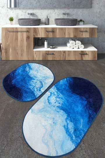 L'Essentiel Maison Set Bath Mats 510CHL1180 Black-Blue 2 Pieces