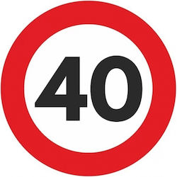 Idealstore Reflective Speed Limit Sign 40 Km H