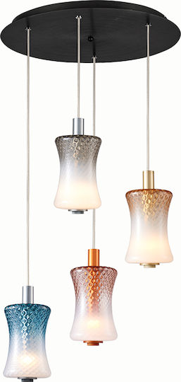 Sun Light Pendant Light Black 4x4x180cm