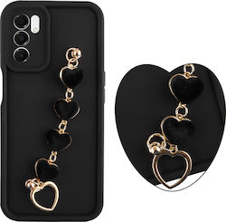 Volte-Tel Hearts Strap Задна корица Силикон Чер...