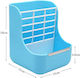 Kaninchen-Futterspender 2 in 1 Heu Trockenfutter B15xT15xH18cm Blau