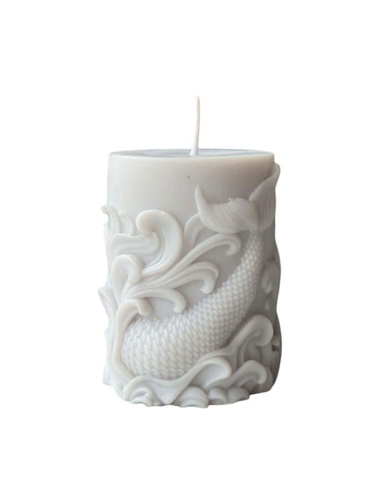Sojakerze Glamour 447fld1123 6x10x6cm Weiß Aberto Design Sojakerze