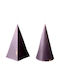 Glamour Soja-Kerzen Set aus 2 447fld1159 6x12x6cm Lila Aberto Design Soja-Kerze