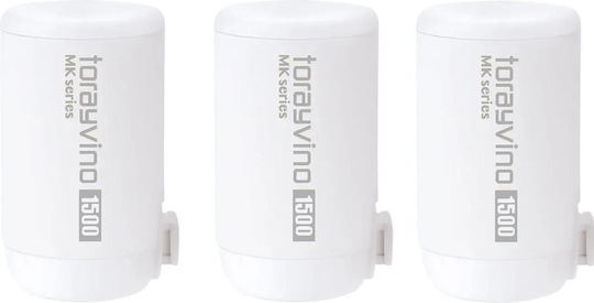 Toray Water Filter Replacement for Faucet made of Activated Carbon Torayvino 0.1 μm 3pcs