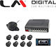 LM Digital Car Parking System with Buzzer and 2 Sensors 22mm in Black Color