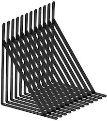 Vivatechnix Suporturi pentru rafturi Robust din Oțel Inoxidabil în Culoare Gri 460x305mm 12buc