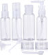 Set de Containere Cosmetice Tecos Material Plastic Transparent 9 Piese Kit Ideal pentru Călătorii