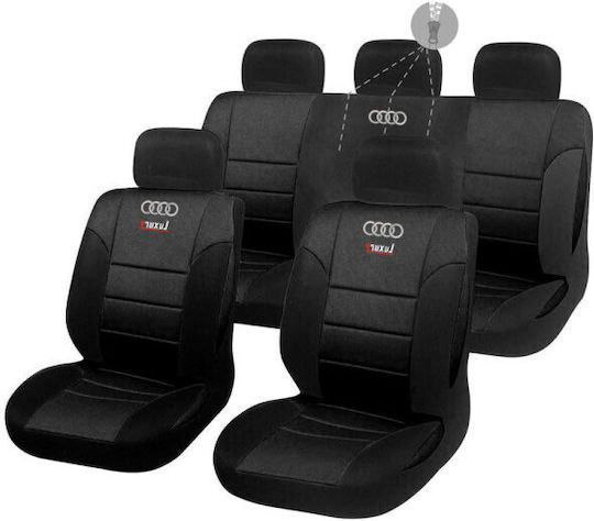 Takeposition Car Cover Set 9pcs Leatherette Black