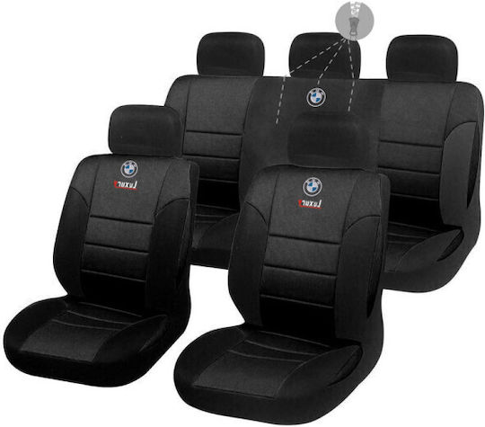 Takeposition Car Cover Set 9pcs Leatherette Black